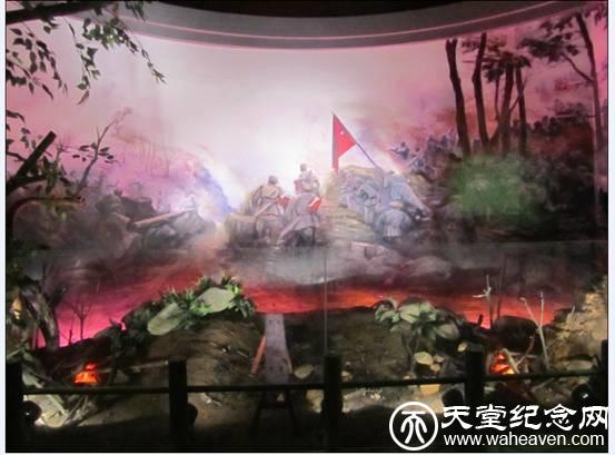 照片说明:进入展览馆大门,一幅绘制的当年谭家桥